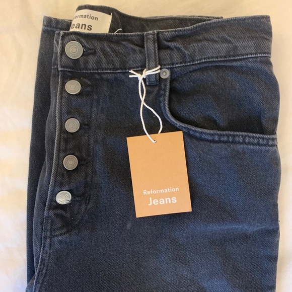 Reformation Cynthia Button Fly High Rise Jeans - Picture 6 of 9